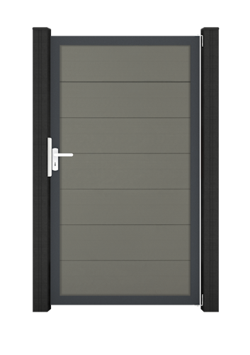GroJa Solid Grande Tor 1-flügelig Sondermaß mit Anthrazitrahmen