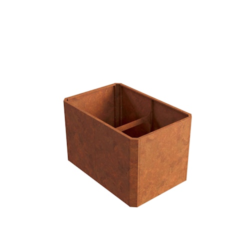 Premium Hochbeet aus Cortenstahl mit Rostpatina 120 x 80 x 75 cm