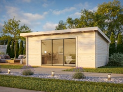 Palmako Gartenhaus Lea 19,4 m² mit Schiebetür - 44 mm