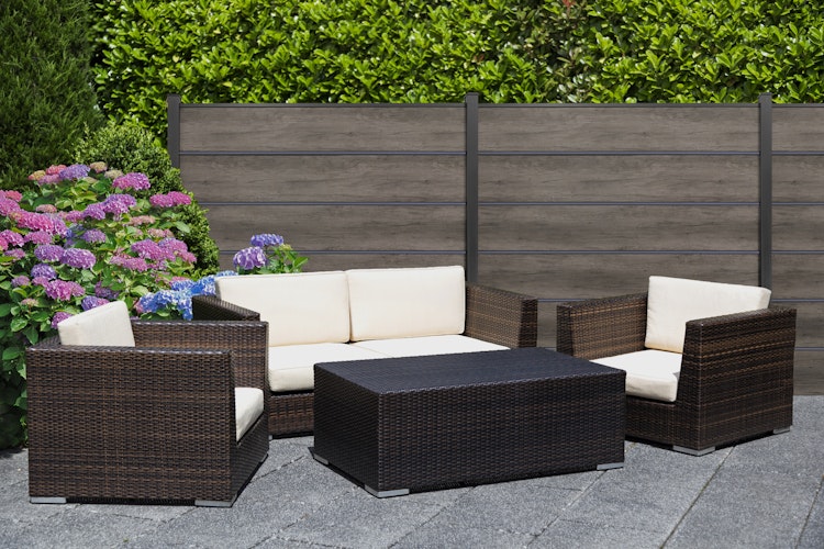 GroJa BasicLine PVC Stecksystem Einzelprofil Premium 180 x 28,4 x 1,9 cm