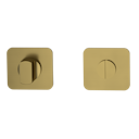 Vorschaubild Griffwerk Schlüsselrosettenpaar ONE abgerundet WC Flachrosette Gold matt
