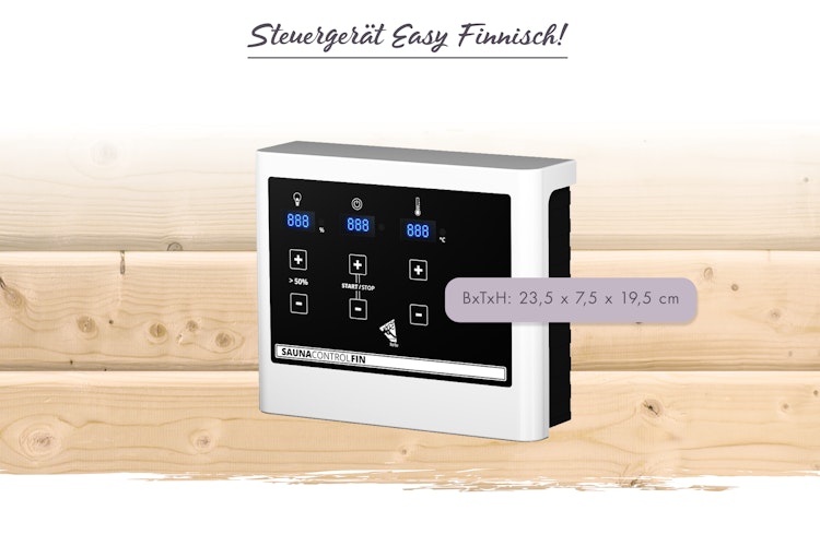 Karibu 11 kW Saunaofen finnisch anthrazit inkl. Steuergerät EASY weiß - Sparset