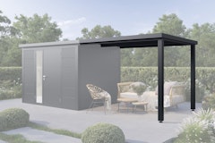 Wolff Finnhaus Terrasse 2923 Anthrazit für Metall Gartenhäuser Ulrik & LinneaZubehörbild