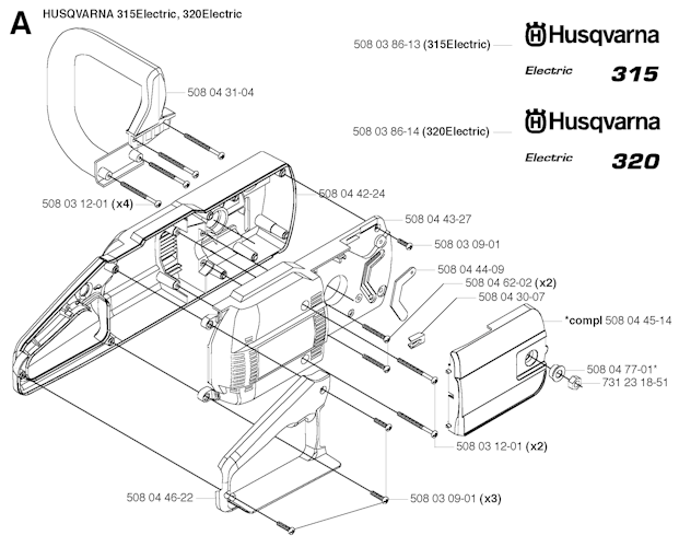 Husqvarna Motorsägen elektrisch 315 ELECTRIC, 20033100001-Current
