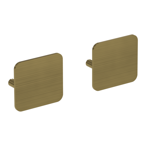 Griffwerk Schlüsselrosettenpaar ONE abgerundet Blindrosette Flachrosette Gold matt