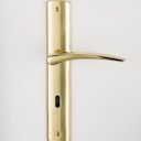 Vorschaubild Griffwerk Türgriff MARCO Langschild- Messing Optik