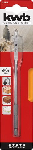 kwb Profi Flachfräsbohrer  6 mm SB 512406
