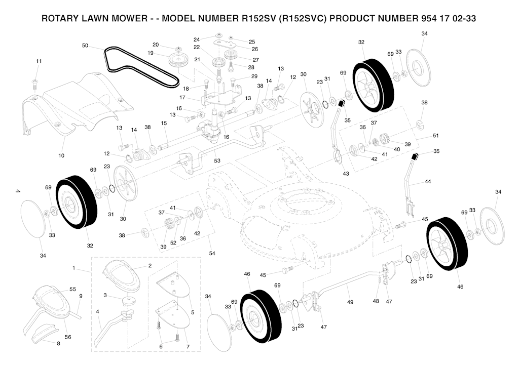 Explosionszeichnung Ersatzteile