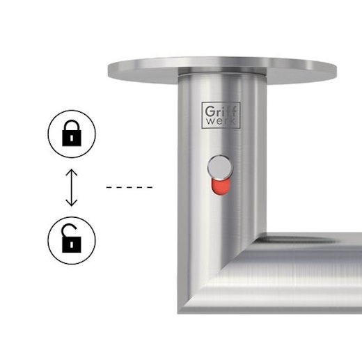 Griffwerk Türgriff smart2lock 2.0 LOREDANA PROFESSIONAL Schraubtechnik -Edelstahl poliert/matt