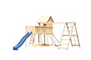 Vorschaubild Akubi Stelzenhaus Frieda mit Wellenrutsche, Doppelschaukelanbau, Klettergerüst, Anbauplattform und Netzrampe