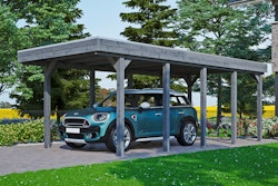 Skan Holz Friesland - Flachdach Einzelcarport Profil - Breite 314 cm Nadelholz