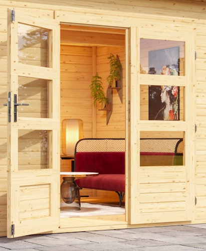 Karibu Mittelwand-Gartenhaus Schönbuch 1 - 38 mm