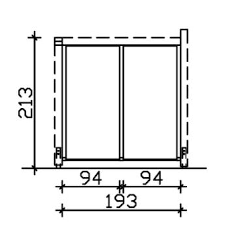 Skan Holz Seitenwände aus Polycarbonat für Terrassendach (freistehend)