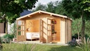 Vorschaubild Karibu Gartenhaus Blockbohlenhaus Mittelwandhaus Radur 0 - 28 mm