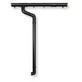 Kunststoff Dachrinnenset 400A für Pultdach/Flachdach GartenhäuserZubehörbild