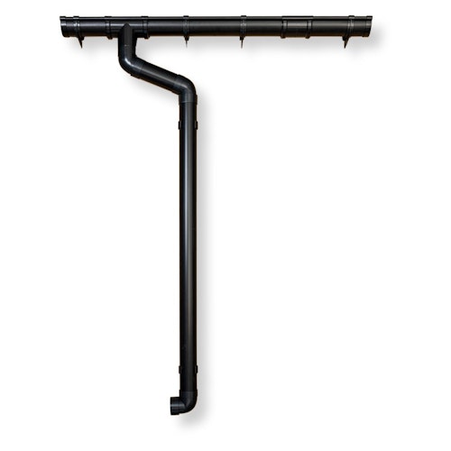 Kunststoff Dachrinnenset 403Ax für Pultdach/Flachdach Gartenhäuser