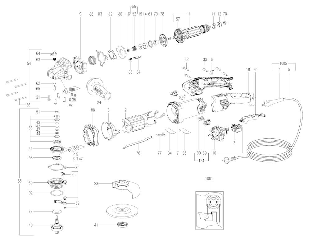 Explosionszeichnung Ersatzteile
