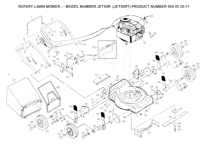 Husqvarna Rasenmäher gelegentliche Nutzung JET 50 R, 954053811, 2003-01