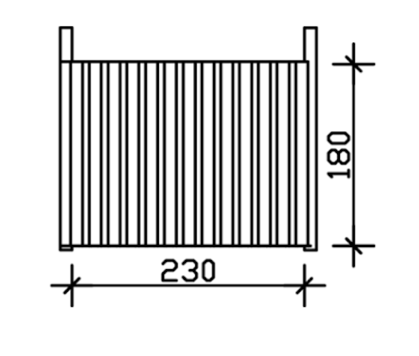 Skan Holz Seitenwand für Leimholz Carports - Deckelschalung