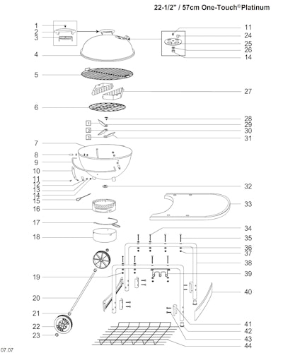 Weber One-Touch Platinum 57cm Blk (Germany)