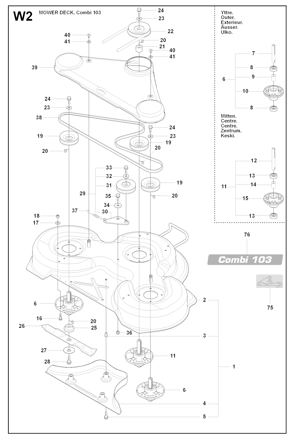 Explosionszeichnung Ersatzteile
