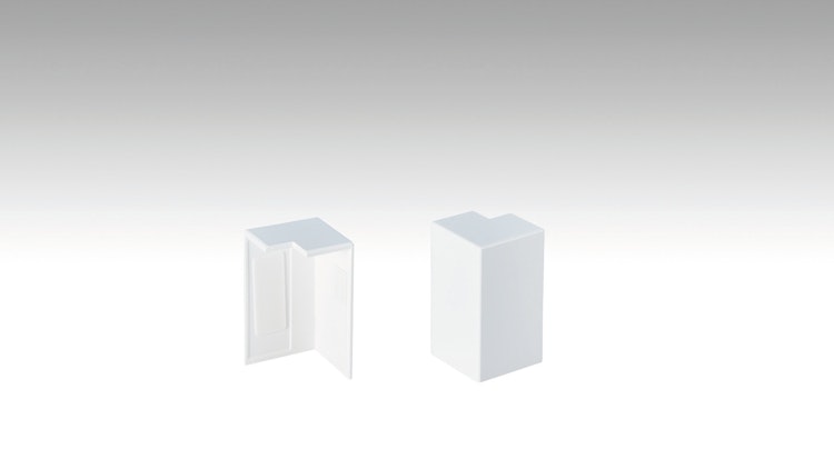 MEISTER Außenecken Fußleiste Profil 8PK/18PK (2 Stk./VPE selbstklebend)  Weiß 2001