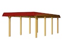 Vorschaubild Skan Holz Wendland - Walmdach Carport aus Leimholz Breite 362 cm