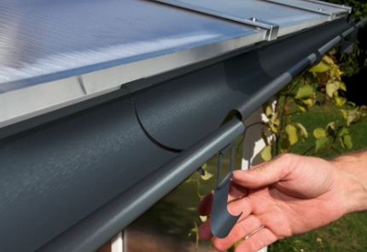 Skan Holz Metall Regenrinnen-Set für Flachdach-Carports