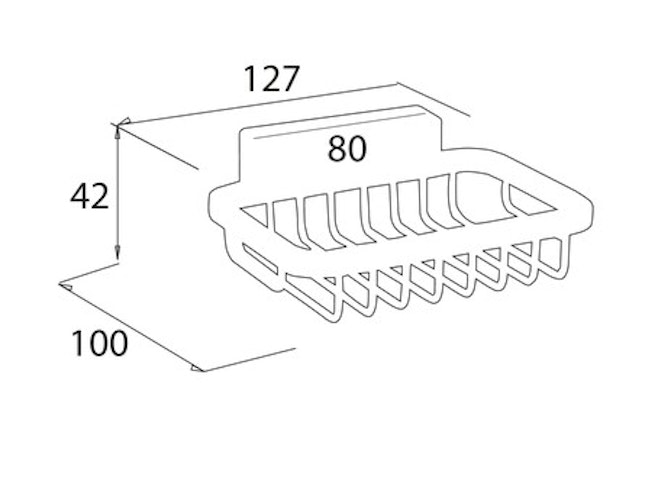 Bravat Duschkorb Rom - 42 cm Höhe, chrom