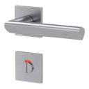 Vorschaubild Griffwerk VAYA 137 TRI fast2fix Fast2Fix GK3 Rosetten eckig WC rot/weiß Edelstahl matt