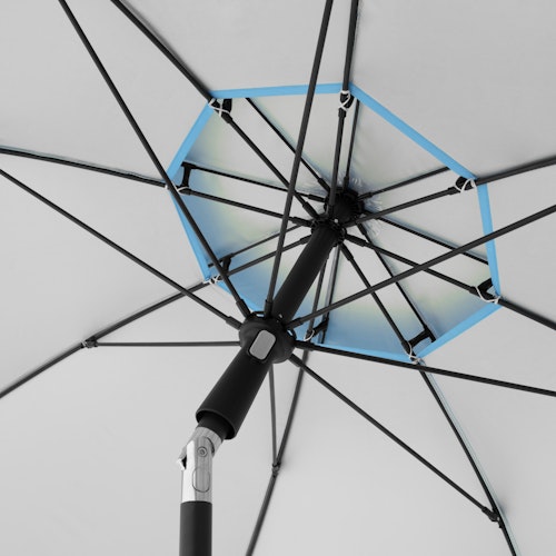 doppler Strandschirm WINDPROFI 200 Manual, Aluminium Anthrazit / 100 % Polyester 80 g/m²