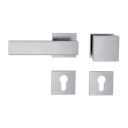 Vorschaubild Griffwerk Wechselgarnitur VAYA 200 CUBICO fast2fix Fast2Fix Rosetten eckig Knopf SQUARE Edelstahl matt L