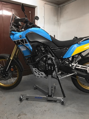 Zentralständer EVOLIFT® für Yamaha Ténéré 700 mit original Motorschutzbügel 19-