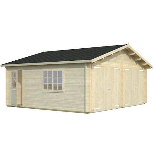 Palmako Garage Roger 28,4 m² - 44 mm - mit Holztoren