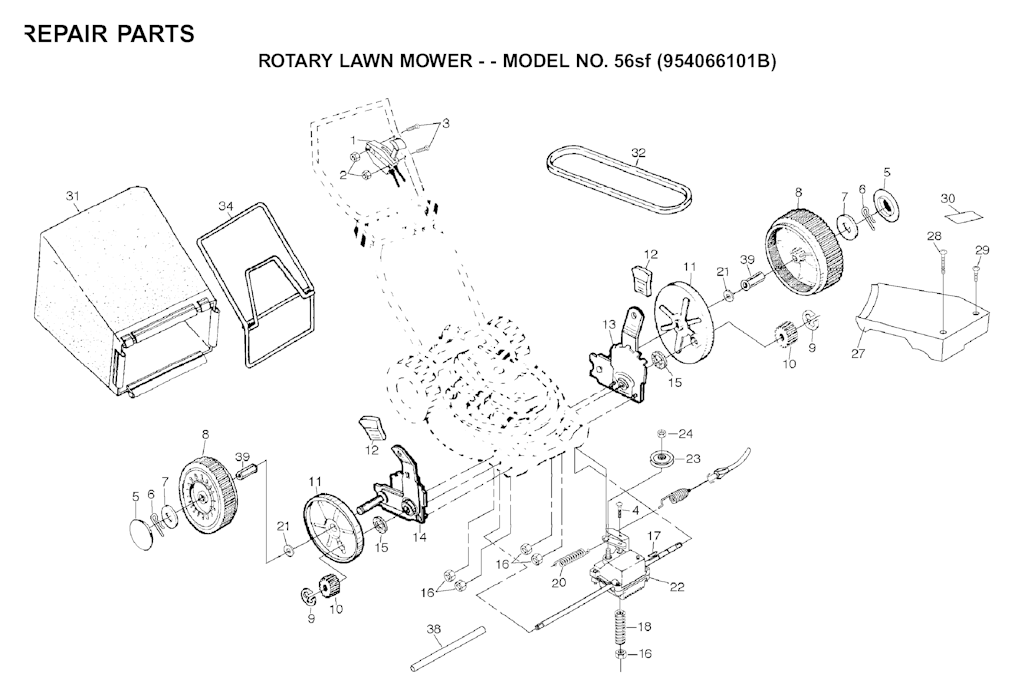 Explosionszeichnung Ersatzteile