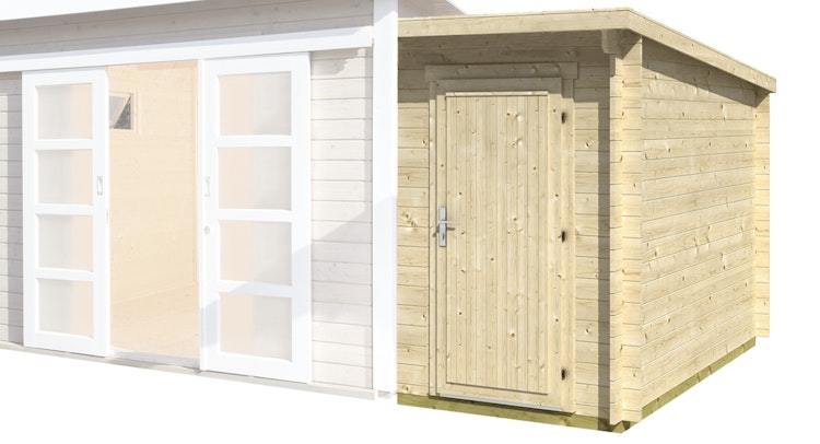 Wolff Finnhaus Anbauschuppen 28-XS Flachdach