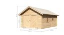 Vorschaubild Karibu Garage Blockhausgarage 38 mm