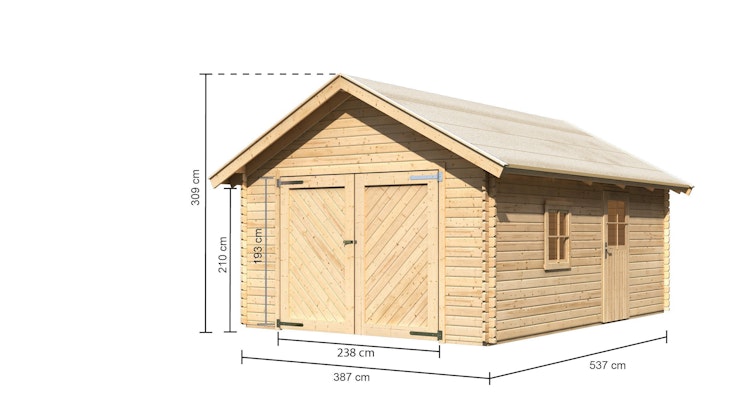 Karibu Garage Blockhausgarage 38 mm