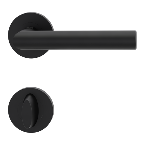 Griffwerk LUCIA PROFESSIONAL Schraubtechnik -Graphitschwarz Rosettengarnitur -Schraubt. -WC r/w -TS 40-45mm