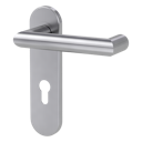 Vorschaubild Griffwerk LUCIA PROFESSIONAL Schraubtechnik FS Panik -Edelstahl matt  Kurzschild-Garnitur geteilter Vierkant 9mm -Schraubt. -PZ -TS 38-50mm