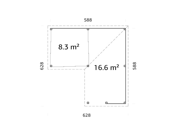 Palmako Carport/Pavillon Connect Lenna 24,9 m² Set 410 Slide