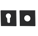 Vorschaubild GRIFFWERK Kombi-Innenrosettensatz Klipptechnik eckig mit Zierring Graphitschwarz