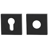 GRIFFWERK Kombi-Innenrosettensatz Klipptechnik eckig mit Zierring GraphitschwarzZubehörbild