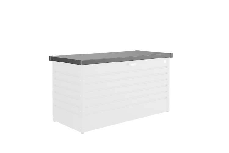 Biohort Deckel für Freizeitbox Metallbox Gr. 130 dunkelgrau-metallic X2400300
