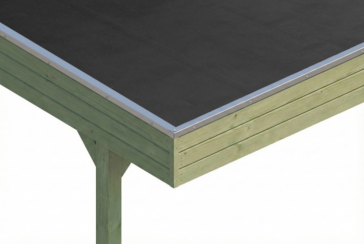 Skan Holz Friesland - Flachdach Doppelcarport aus Nadelholz Breite 546 cm