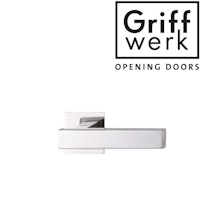 GRIFFWERK Griffpaar für Schlosskasten CUBICO Piatta-Edelstahl poliert DESIGN MANUFAKTUR