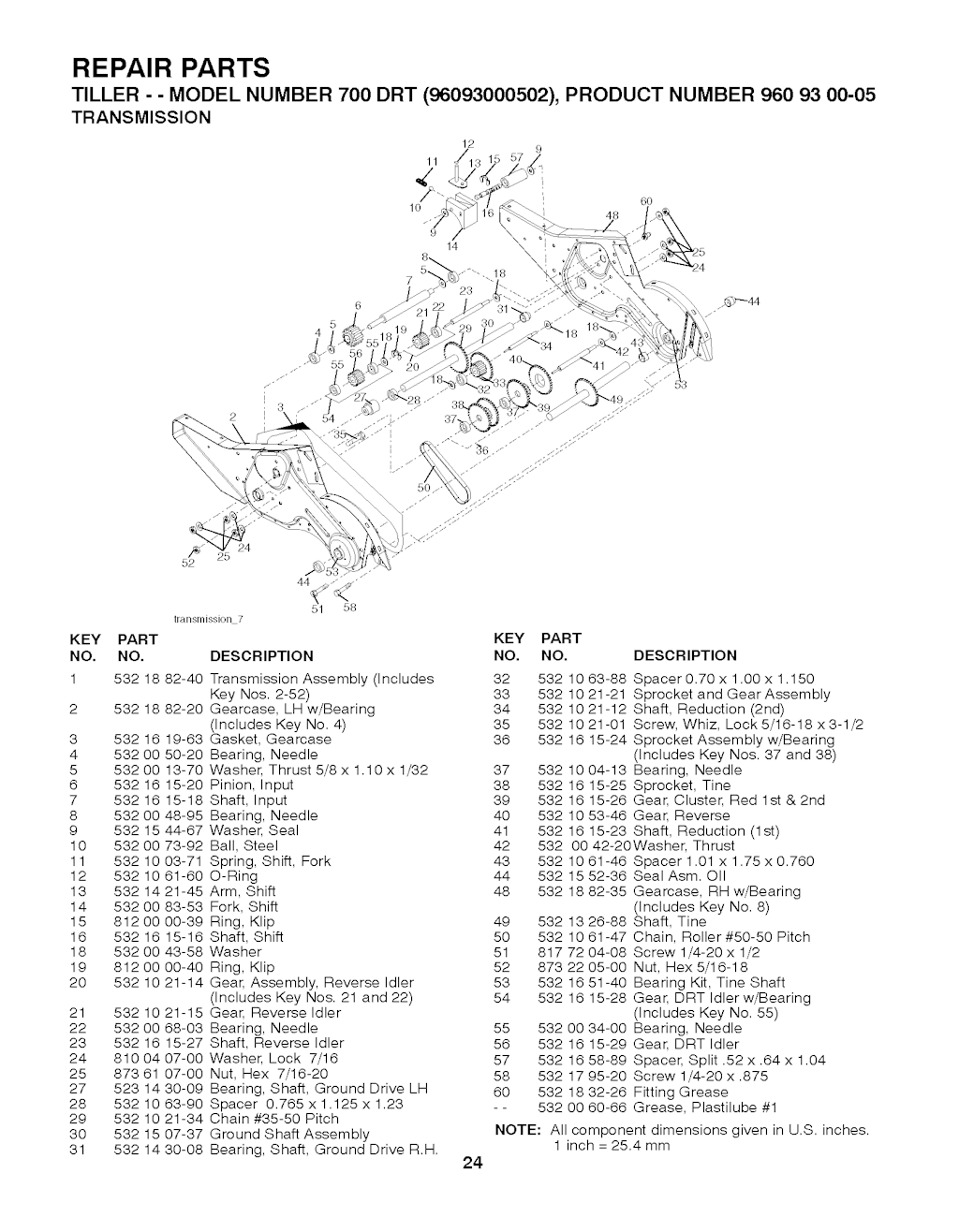 Explosionszeichnung Ersatzteile