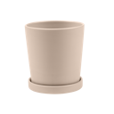 Vorschaubild Wikholm form Design Pflanzgefäß / Blumentopf Keramik creme ⌀ 14 x H 15 cm inkl. Untersetzer