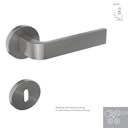 Vorschaubild Griffwerk Wechselgarnitur SIEGER DESIGN / GRAPH K4 - Edelstahl matt