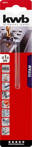 kwb TITAN HSS Sp-Bohrer  1,0 mm SB 238610